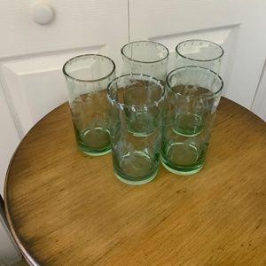 Bobby Flay rare green highball drinking glasses